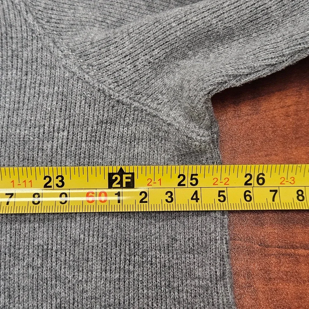 Polo Ralph Lauren Mens Large Gray 1/4 Zip Cotton Pullover Sweater Heather Gray